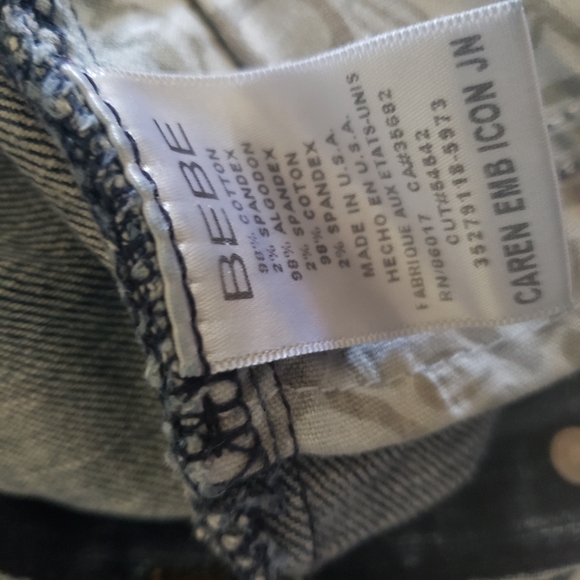 Vintage Bebe Jeans- Caren Embroidered Icon, sz. 27 - Picture 11 of 16